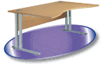 Office desks double wave