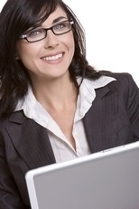 Business woman and credit check Business woman and credit check