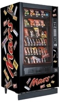 Glass fronted snack vending machine