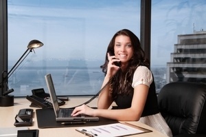 Business telephone lines - Woman Business telephone lines - Woman